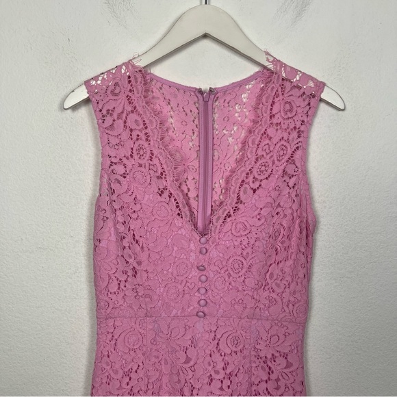 Bardot Milana Lace Sleeveless Cocktail Sheath Dress Pink Size Small US 4 NWT - Picture 4 of 10